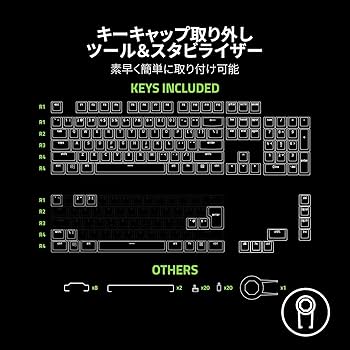 Amazon.co.jp: Razer Phantom Keycap Upgrade Set (White) 交換